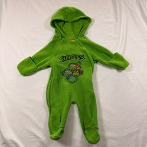 Nickelodeon TMNT Baby Boys Fleece Footed Hooded Sleeper 0-3M